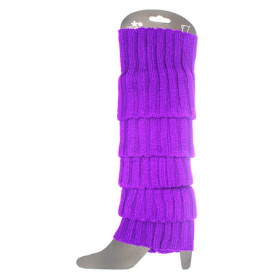 Leg Warmers Chunky Knit Purple