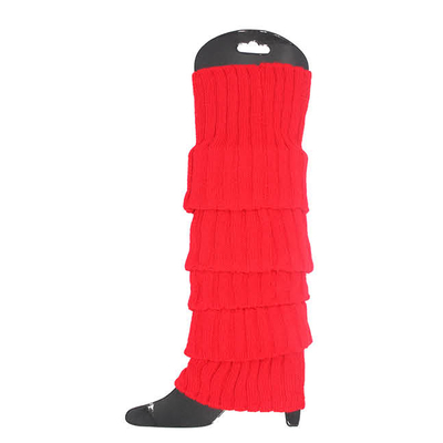 Leg Warmers Chunky Knit Red