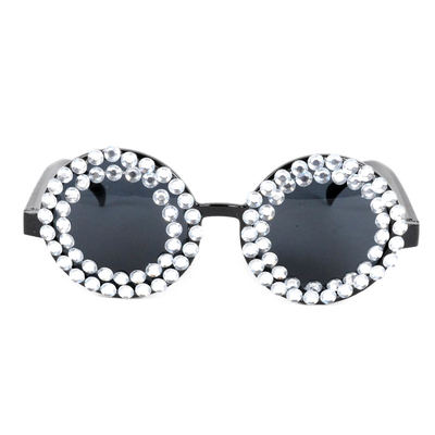 Silver Diamonte Jewels Party Glasses