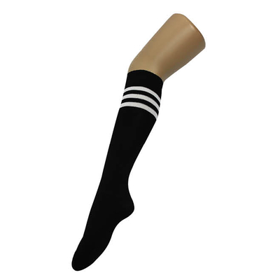 Sport Socks Black with White Stripes