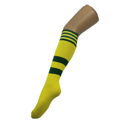 Sport Socks Yellow with Green Stripes