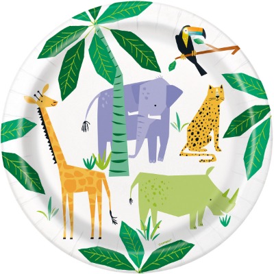 Animal Safari 8 x 23cm Paper Plates