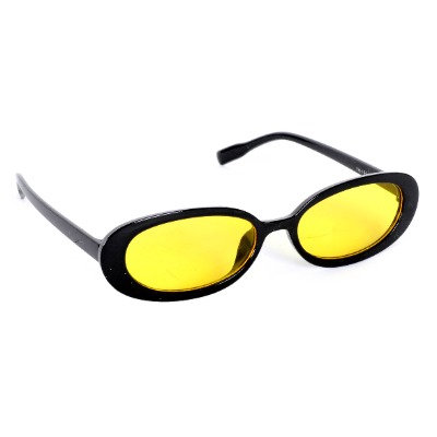 Black Rim with Yellow Lens Rapper Glasses