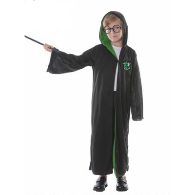 Children Harry Potter Wizard Costume Green