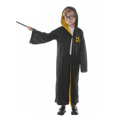 Children Harry Potter Wizard Costume Yellow