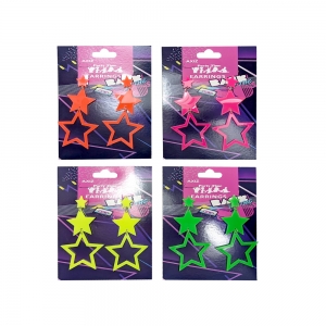 Neon Star Earrings