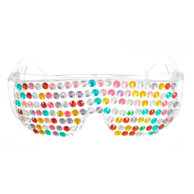 Bedazzled Diamante Party Glasses Mixed Rainbow