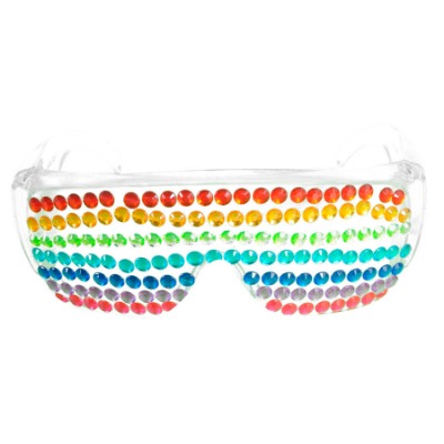 Bedazzled Diamante Party Glasses Rainbow