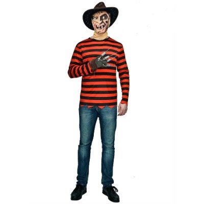 Freddy Krueger Red Black Stripe Killer Man Costume