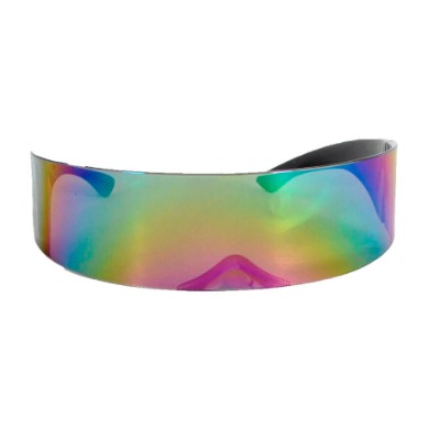 Futuristic Wrap Party Glasses Rainbow