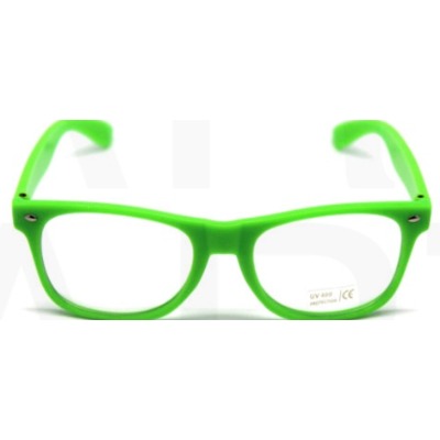Green Wayfarer Party Glasses