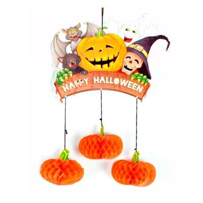 Happy Halloween with Hanging Pumpkin 1