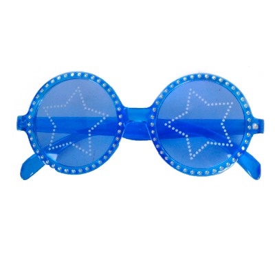 Popstar Star Party Glasses Blue