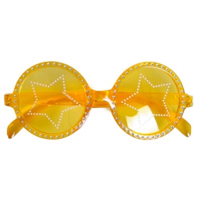 Popstar Star Party Glasses Yellow