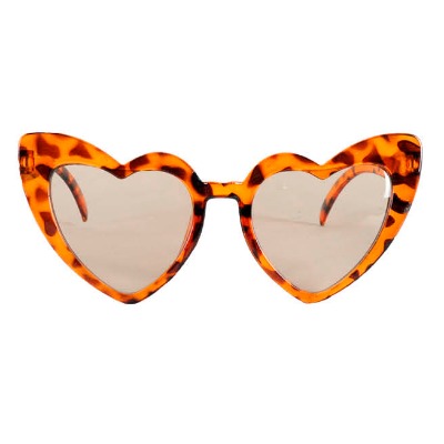 Leopard Print Heart Party Glasses