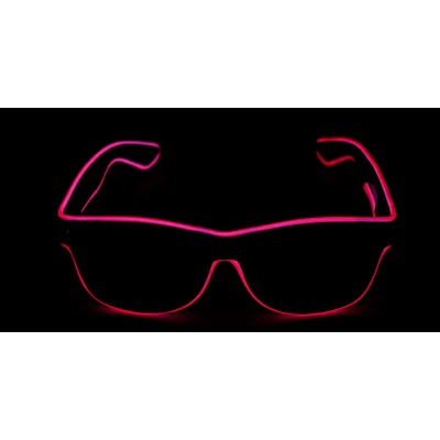 Pink Light Up Wayfarers Party Glasses