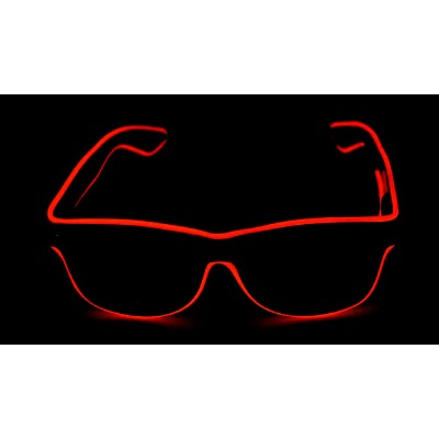 Red Light Up Wayfarers Party Glasses