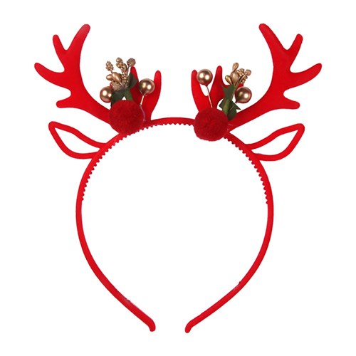 Reindeer Antler Red Headband