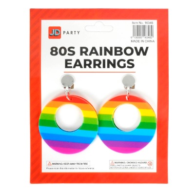 80s Rainbow Earrings