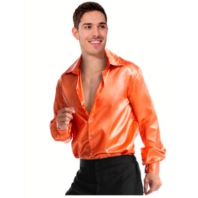 InkedAdult 70s Disco Shirt Orange LI