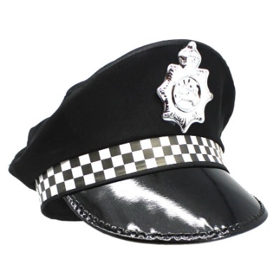 Police Officer Hat Black