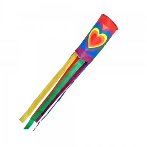 Rainbow Wind Flag with Heart