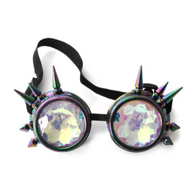 Steam Punk Kaleidoscope Party Glasses Rainbow