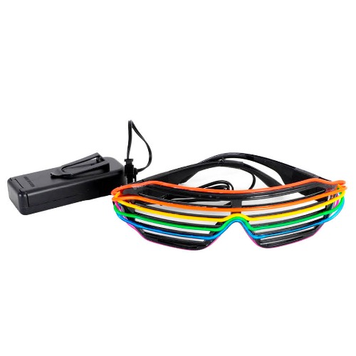 Light Up Rainbow Slatted Party Glasses 1