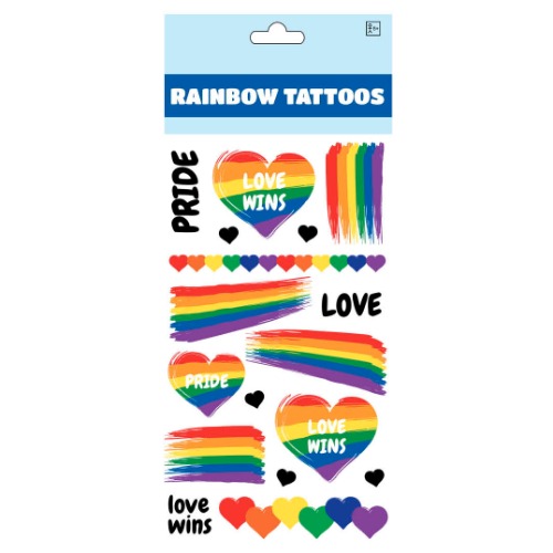 Mardi Gras Pride Assorted Temporary Tattoos