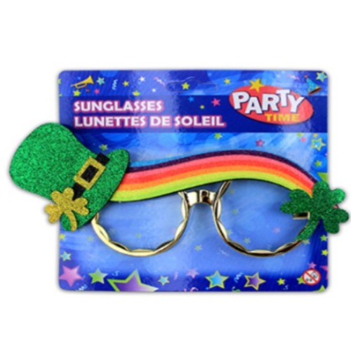 Rainbow Glasses with Leprechaun Hat