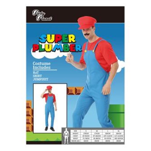 Red Super Plumber Costume