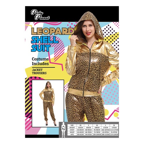 Ladies Leopard Shell Tracksuit Costume