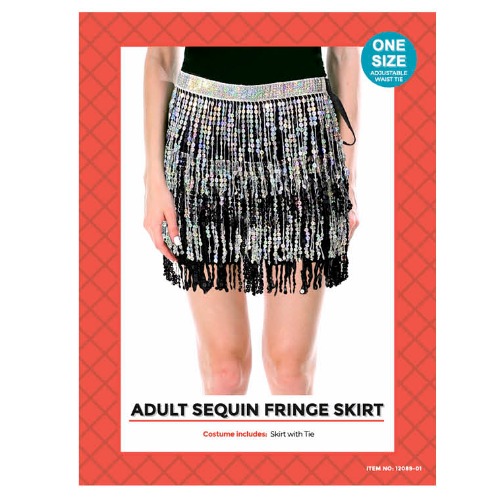 Multicolour Sequin Fringe Skirt 1