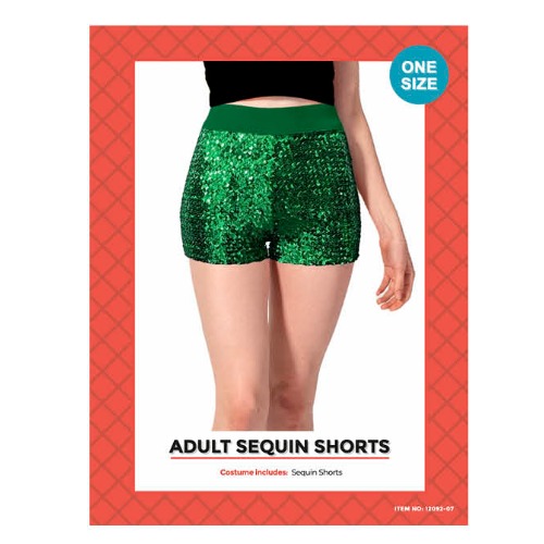 Sequin Shorts Green