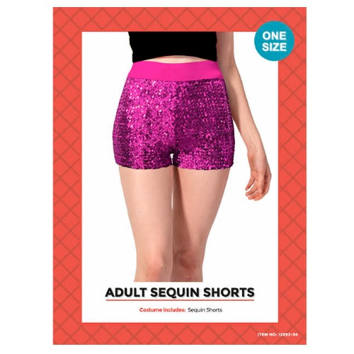 Sequin Shorts Hot Pink