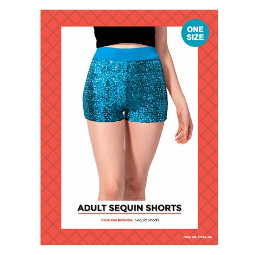 Sequin Shorts Light Blue
