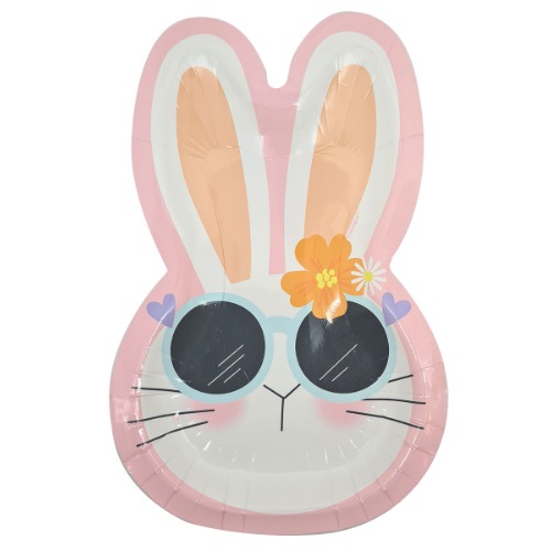 Cool Bunny 8 x 21cm Bunny Shaped Paper Plates 1