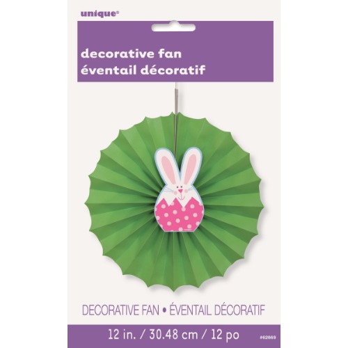 Easter Bunny Decorative Fan 30cm 1