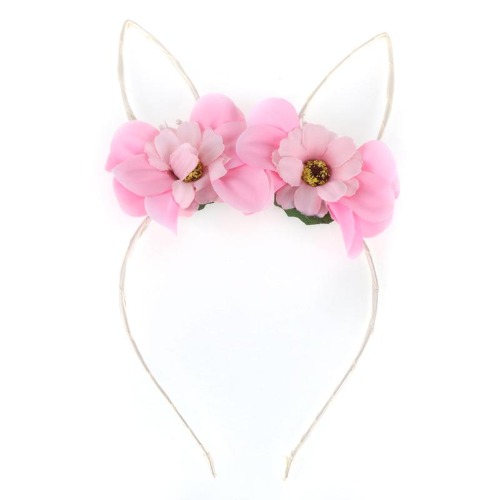 Easter Bunny Ear Headband Floral Pink 1