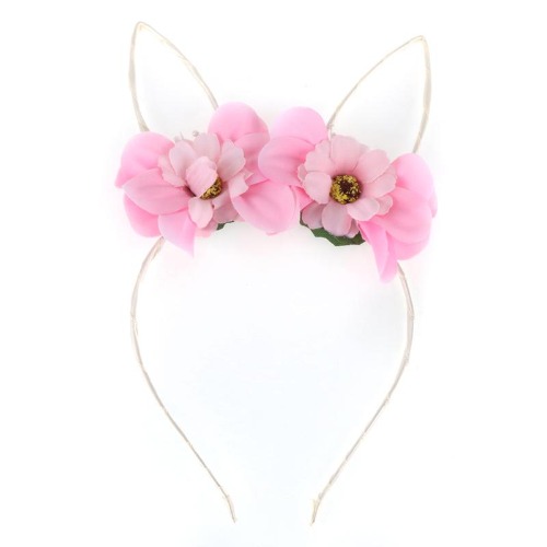 Easter Bunny Ear Headband Floral Pink Everything Party Supplies