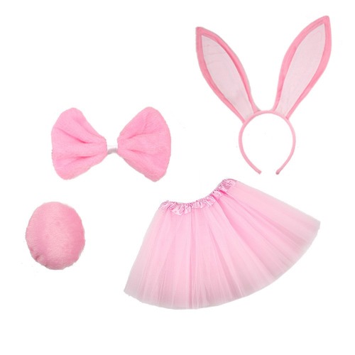 Easter Girls Bunny Dress Up Set Pink 1 1