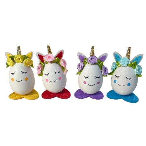 Easter Hat Decoration 4pk Unicorns 1