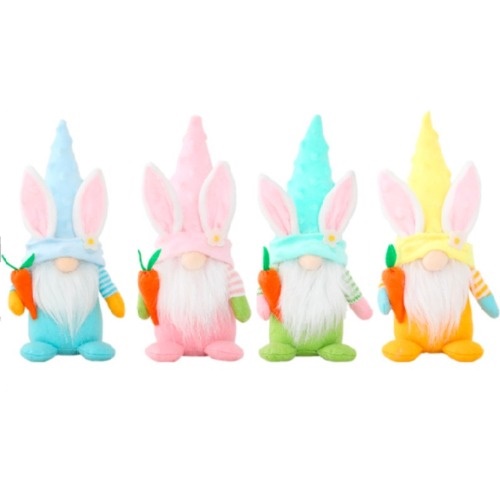 Easter Plush Bunny Decorated Gnome 10x25cm - Everything Party Supplies