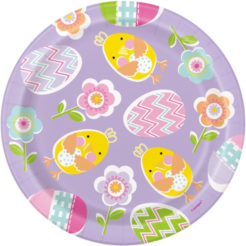 Lilac Easter 8 x 18cm Paper Plates 1
