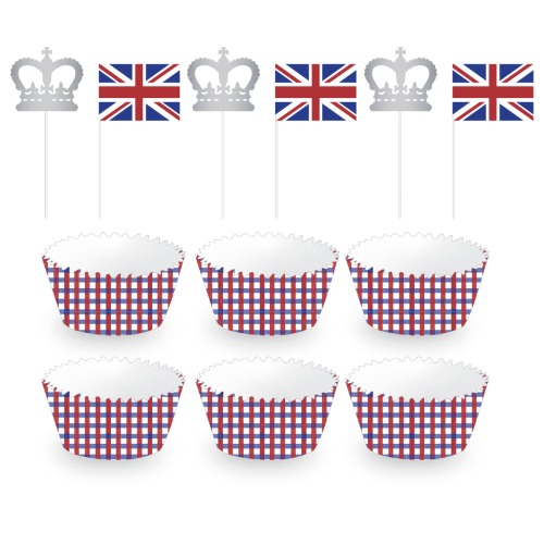 Patriotic British Cupcake Cases Picks