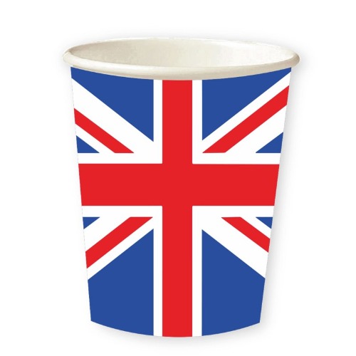 Patriotic British Flag Paper Cups