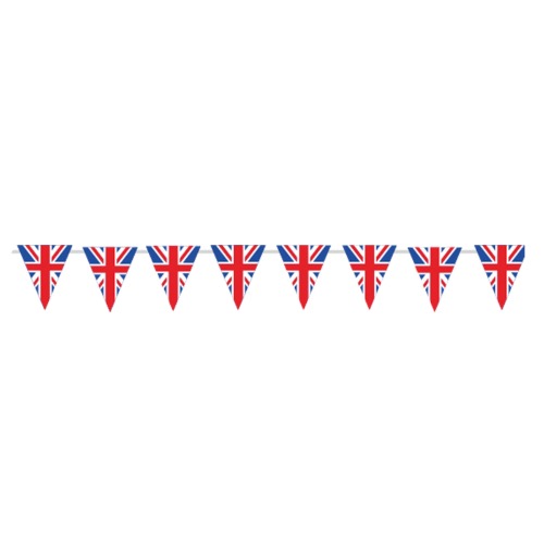 Patriotic British Flags Pennant Bunting 5m