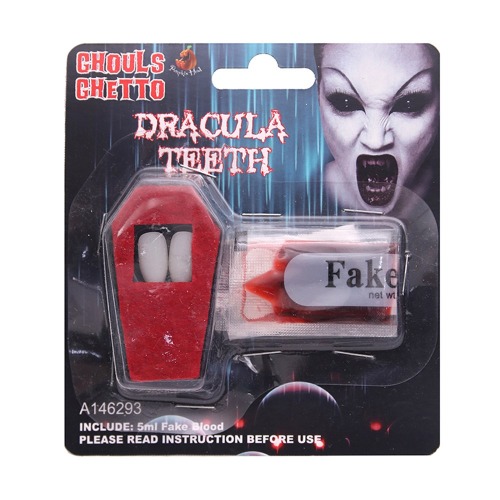 Dracula Fang With Blood Sachet
