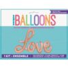 LOVE Rose Gold Foil Balloon Banner with Ribbon 1 1