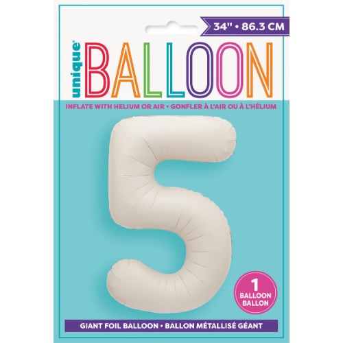 Matte Nude Numberal 5 Foil Balloon 1